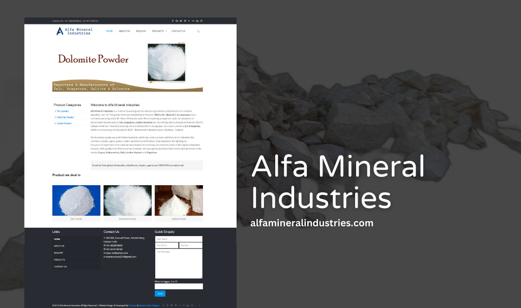 Mineral Industries Website Designer in Udaipur, Rajasthan, India