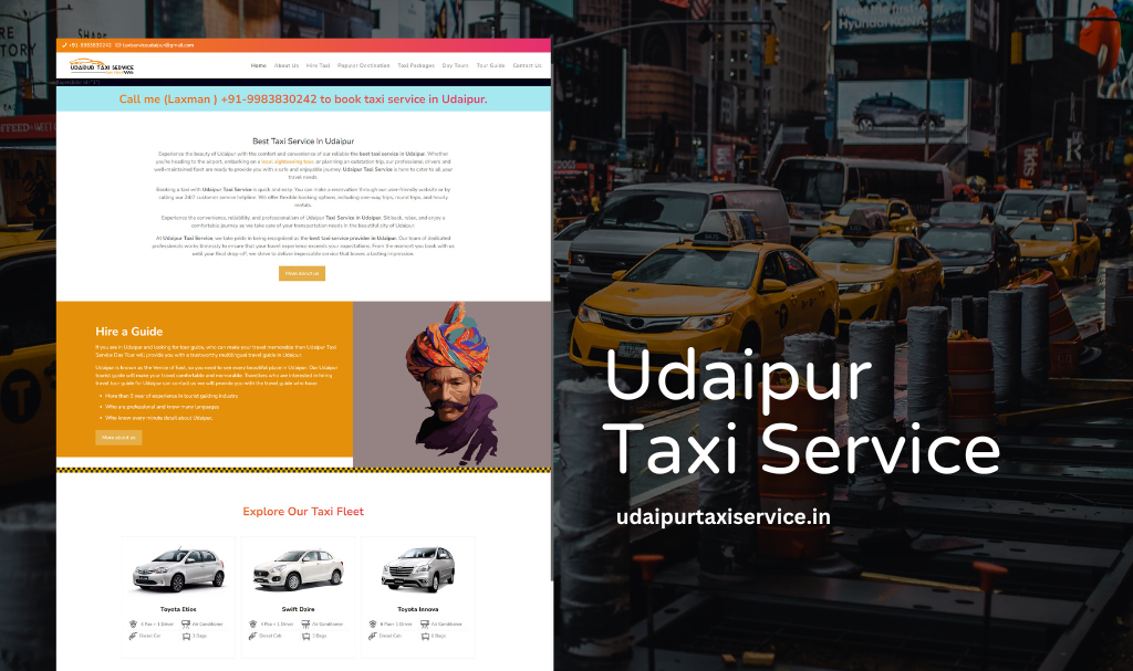 Taxi Service Website Designer in Udaipur, Rajasthan, India