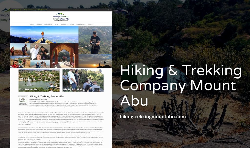 Hiking Trekking Company Website Designer in Udaipur, Rajasthan, India