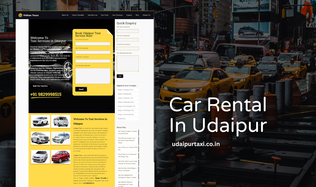 Taxi Website Designer in Udaipur