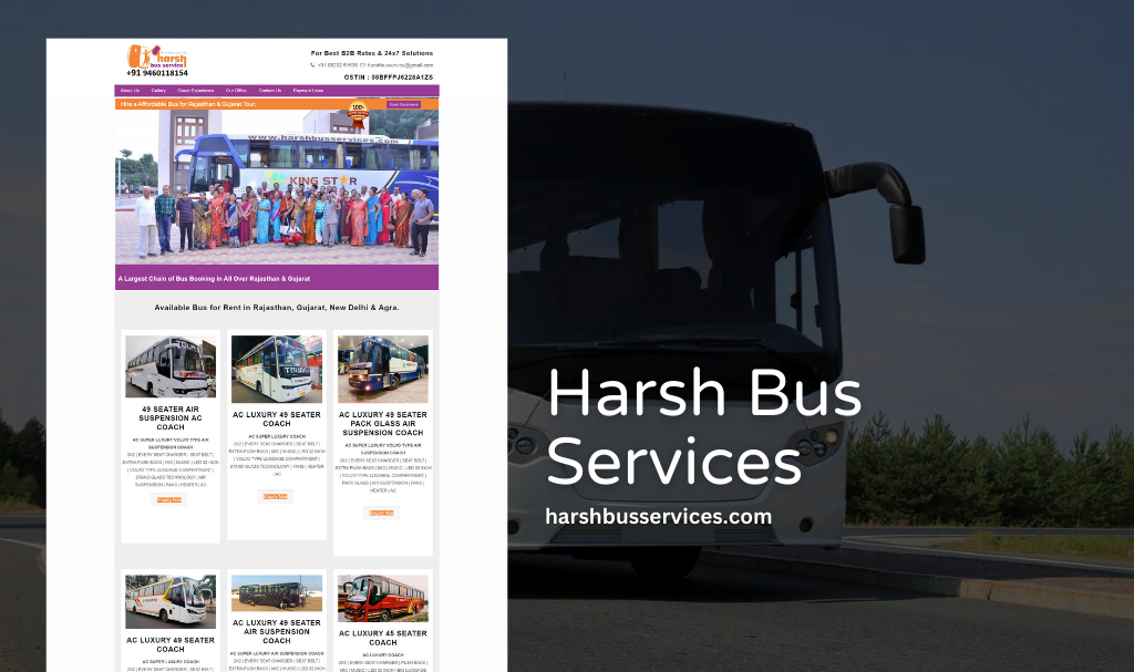 Luxury Bus Car Services Website Designer in Udaipur, Rajasthan, India