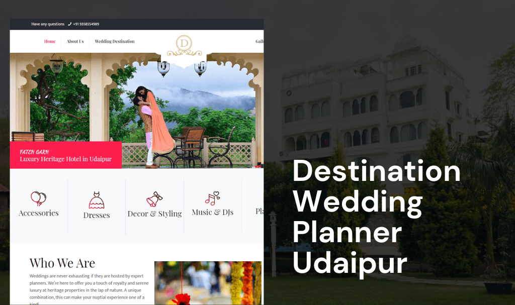 Wedding Organizer Website Designer in Udaipur