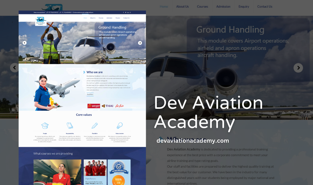 Air Aviation Academy Website Designer in Udaipur, Rajasthan, India