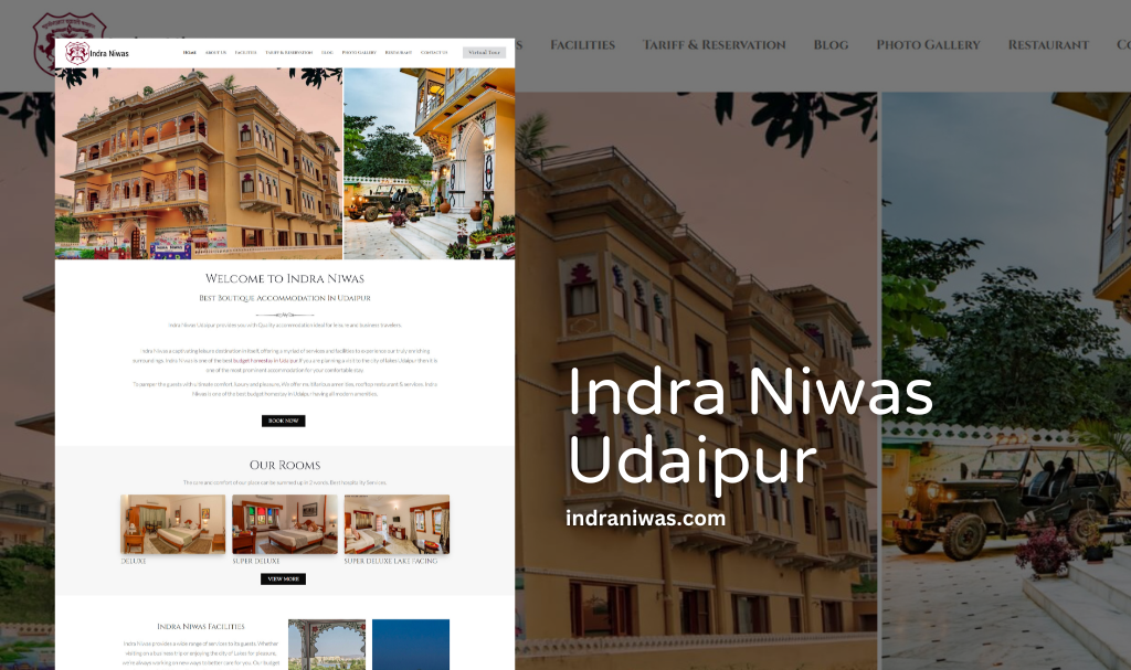 Boutique Hotel Website Designer in Udaipur, Rajasthan, India