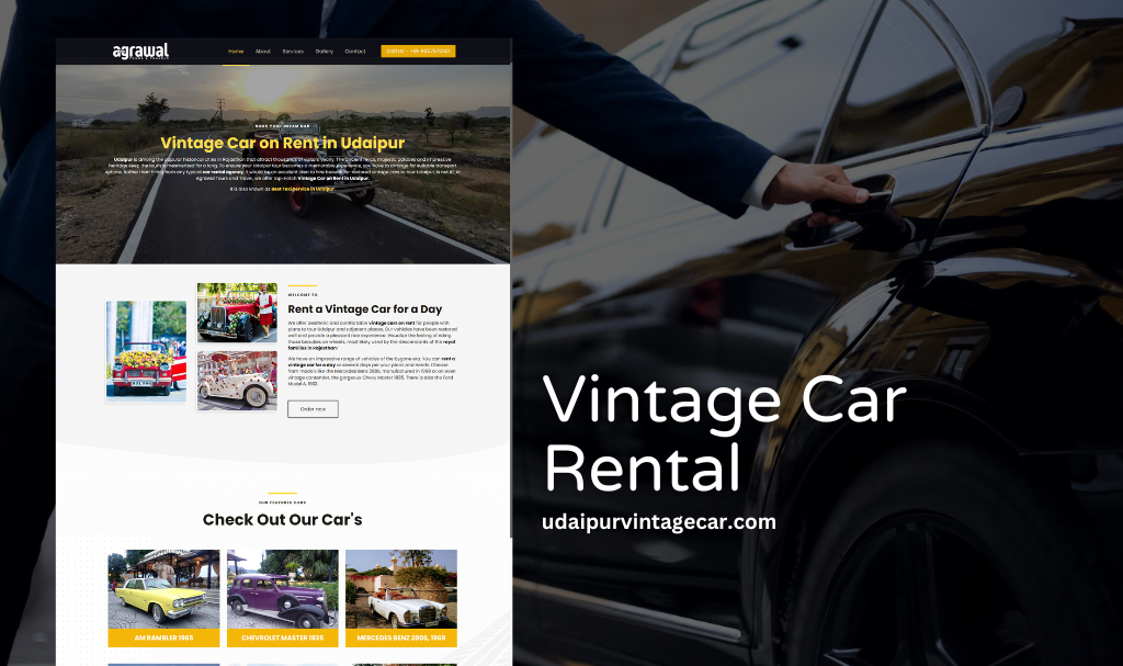 Vintage Car Rental Website Designer in Udaipur, Rajasthan, India