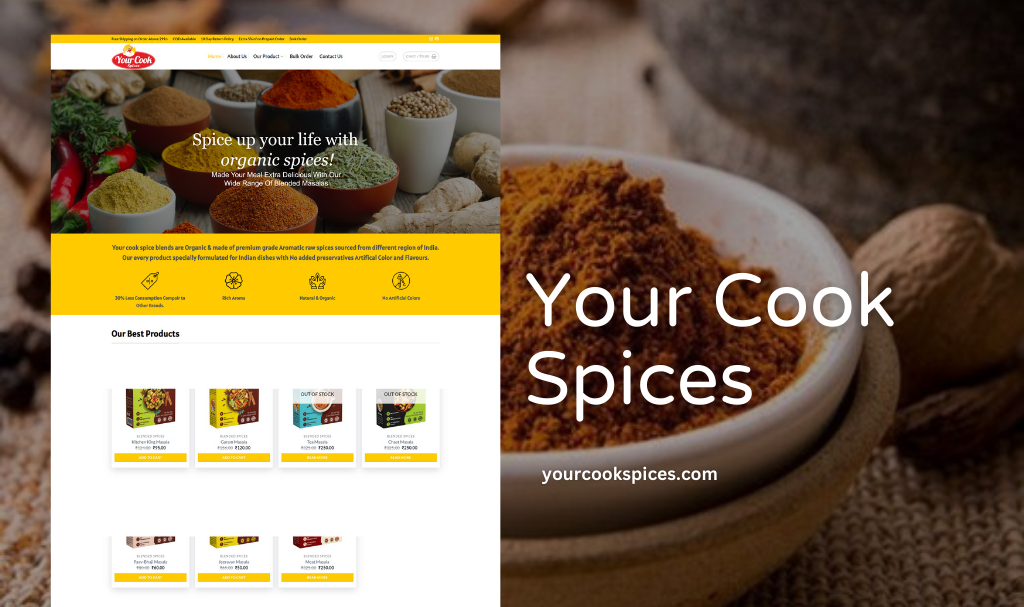 Spices Online Store Website Designer in Udaipur 