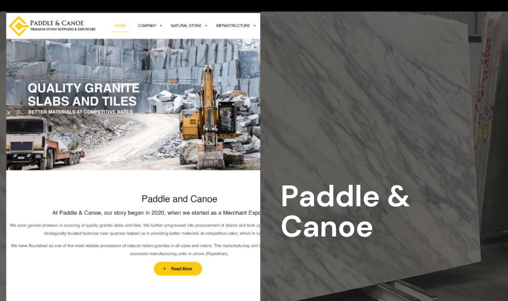 Stone Exporter Company Website Design