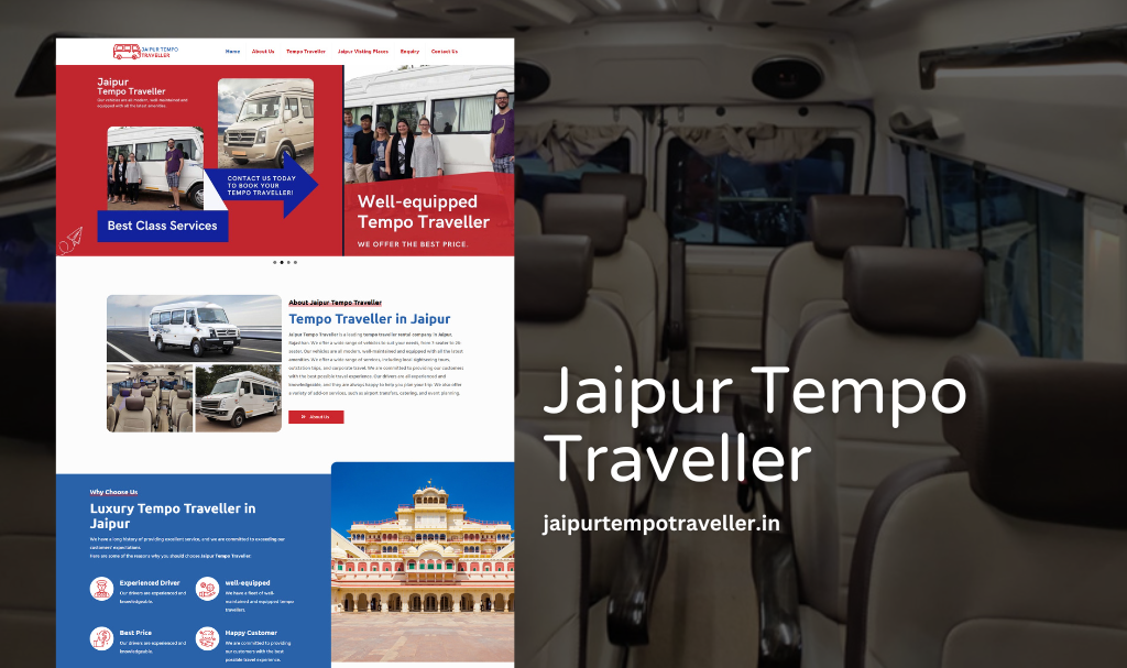 Tempo Traveller Company Website Designer in Udaipur 