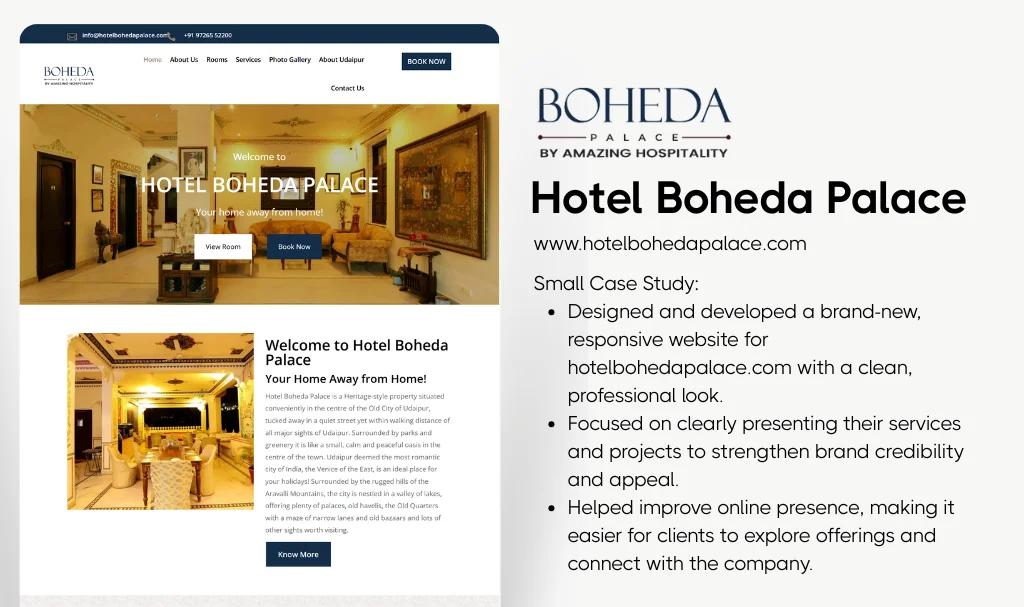 Hotel Group Website Designer